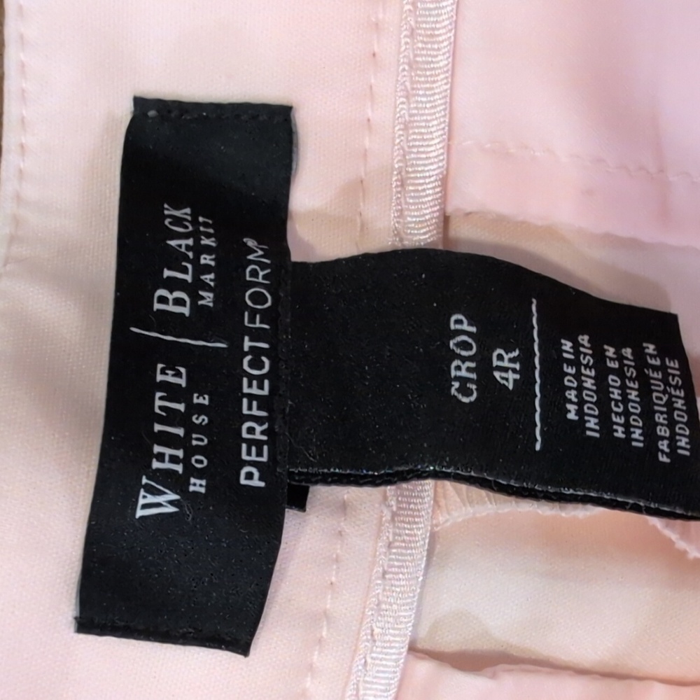 White House Black Market Perfect Form Crop Pants. Blush Color. Size 4R - Picture 10 of 10